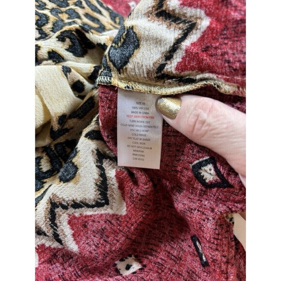 Minkpink Wild Thing Maxi Dress Leopard Animal Print XS Strappy Flowy Boho - Picture 12 of 16